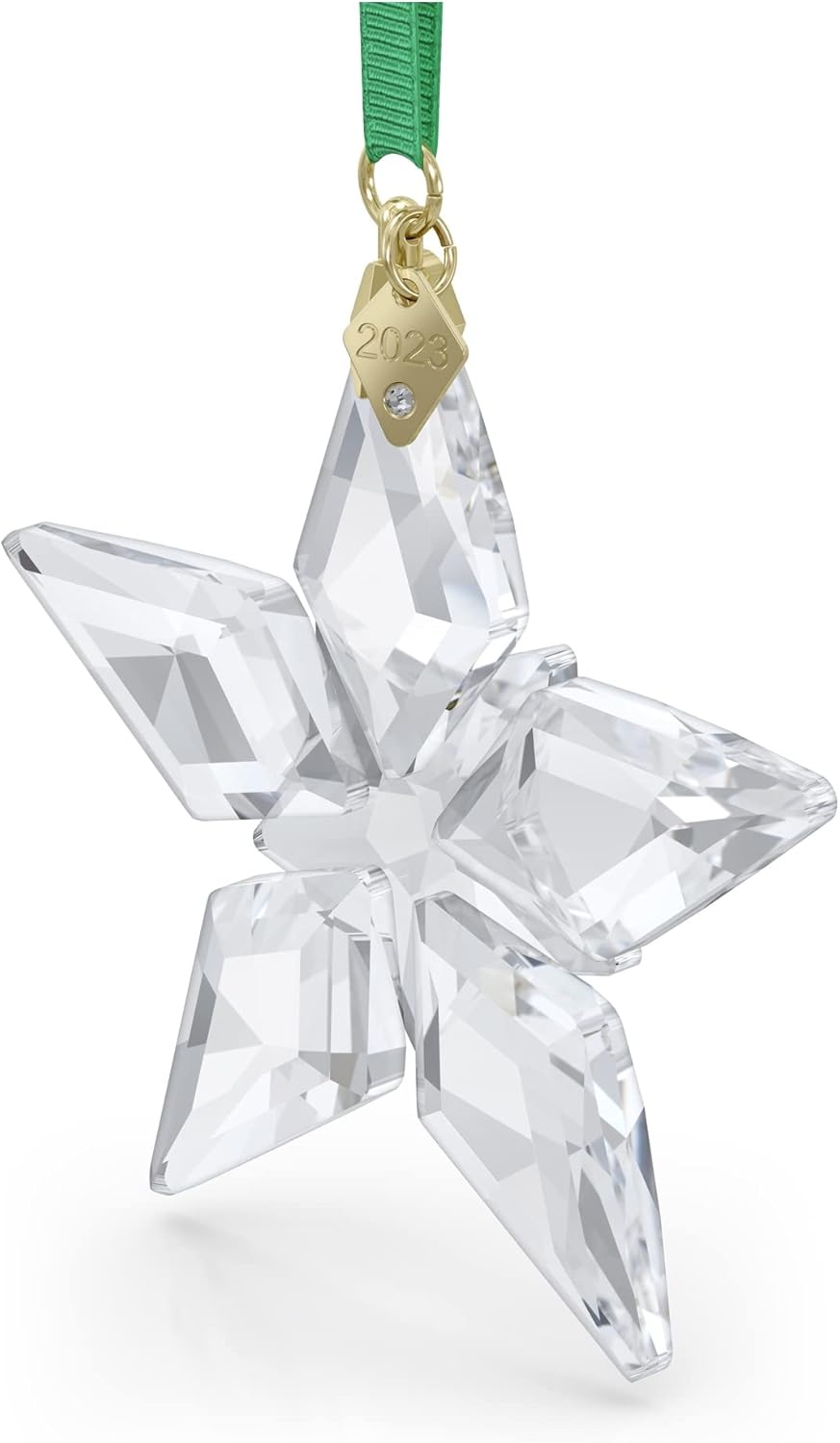 image:imageSwarovski Annual Edition 2023 Ornament Clear Crystal Star with 97 Facets GoldTone Finished Tag Part of the Swarovski Annual Edition Collection2023 Annual Edition Ornament