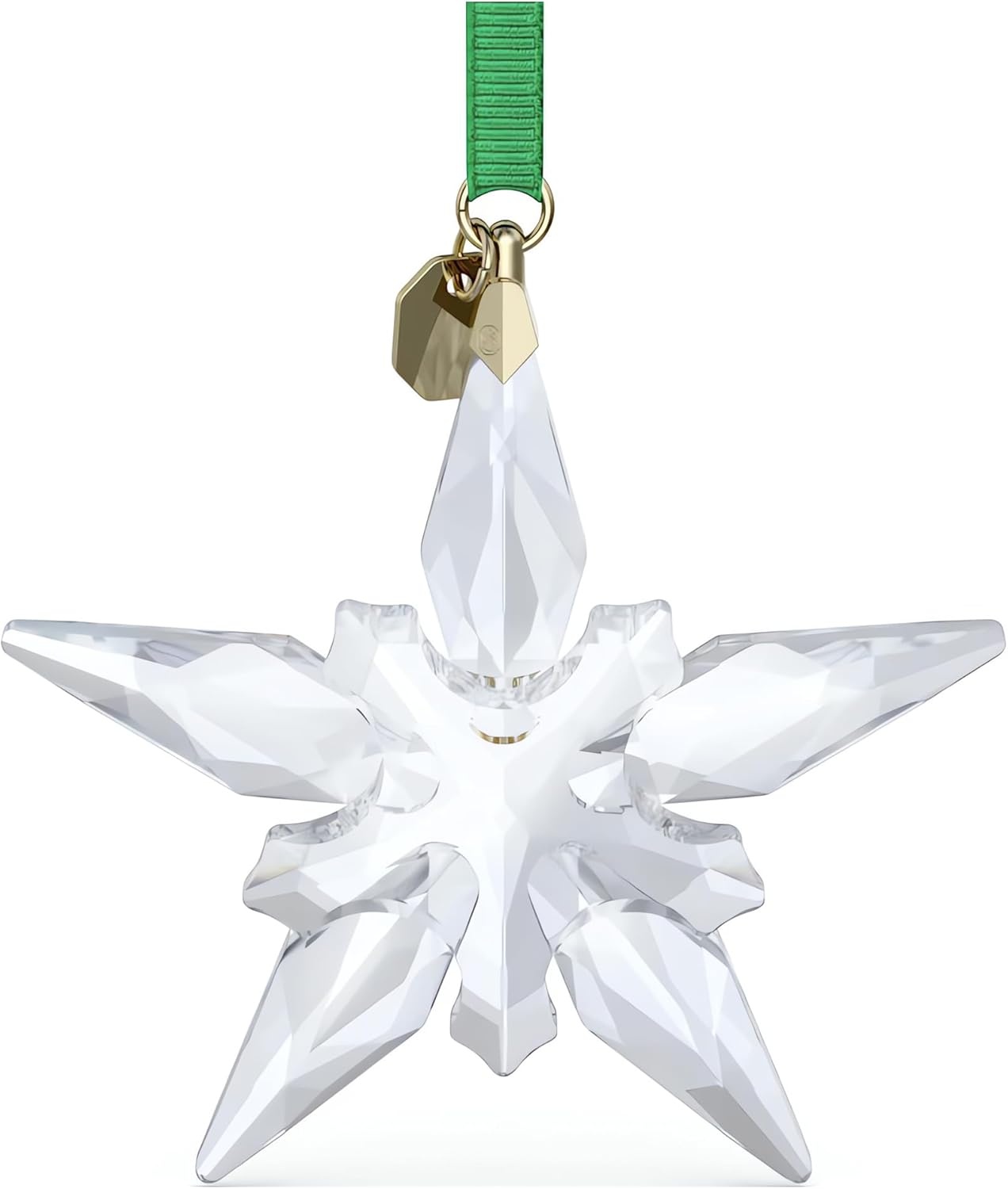 image:imageSwarovski Annual Edition 2023 Ornament Clear Crystal Star with 97 Facets GoldTone Finished Tag Part of the Swarovski Annual Edition CollectionClear