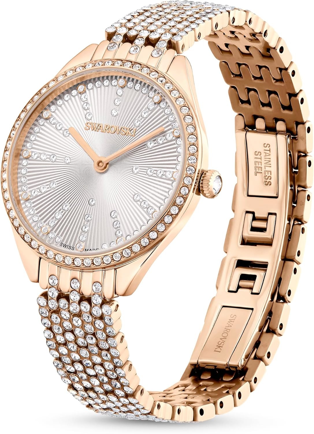 image:imageSwarovski Attract Crystal Watch Collection Metal BraceletRose Gold Tone Finish