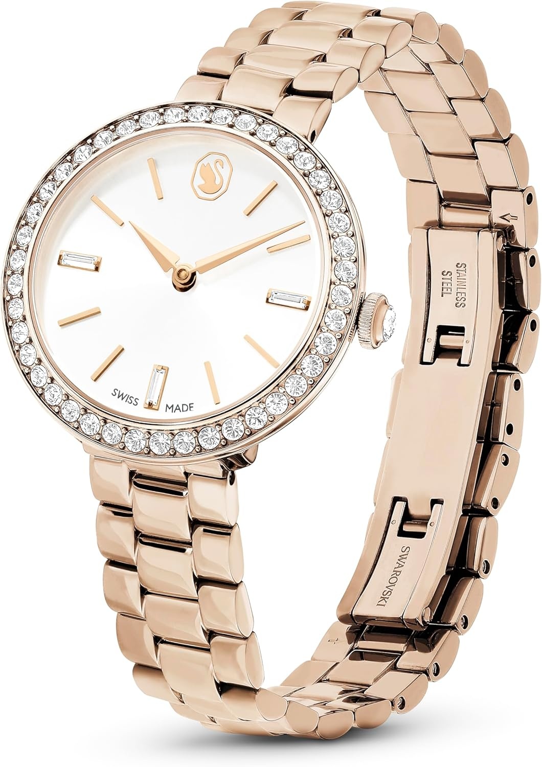 image:imageSwarovski Certa Crystal Watch Swiss Made Part of The Swiss Made Watches CollectionChampagne Tone