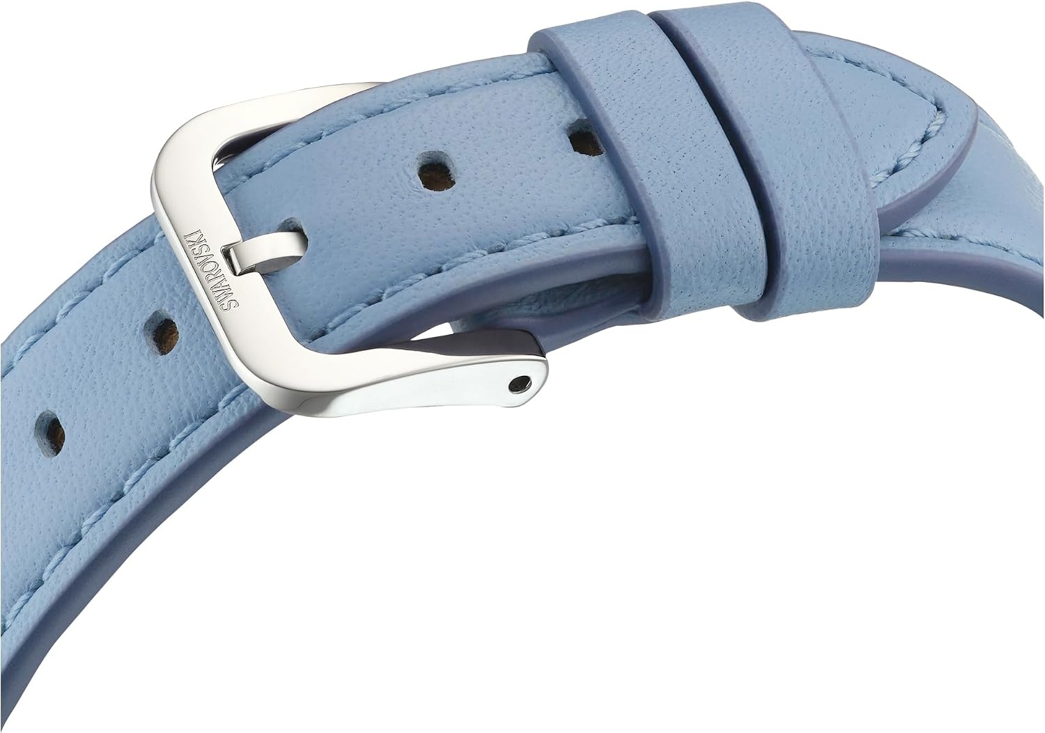 image:imageSwarovski Crystalline Lustre Leather Strap Band Swiss Made Stainless Steel Domed Saphire Glass 33mm 3460 Blue CrystalsBlue Leather Band