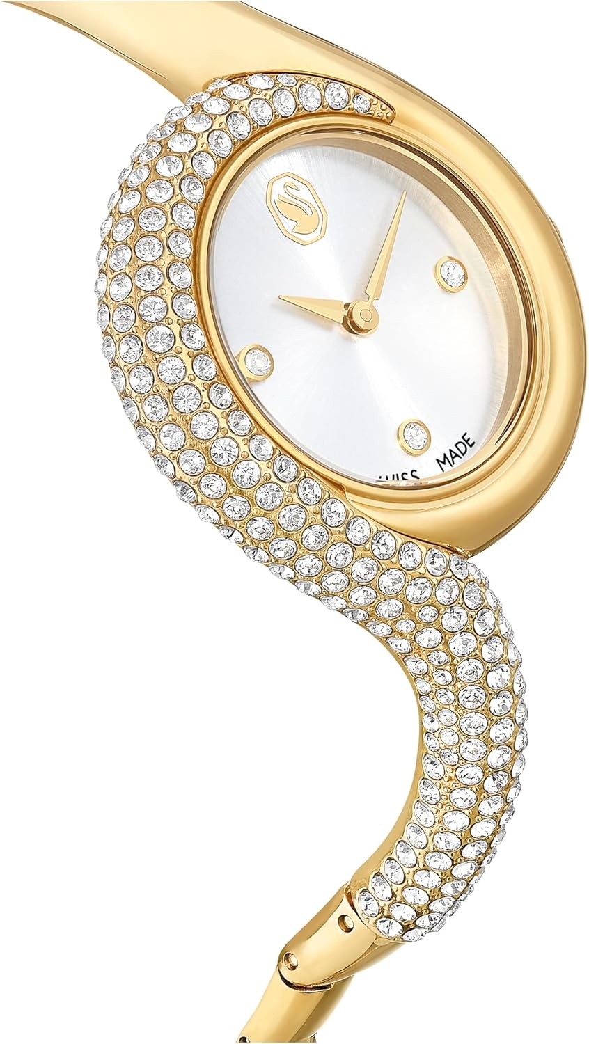 image:imageSwarovski Dextera Asymmetric Watch Swiss Made Metal Bracelet Gold Tone GoldTone Finish