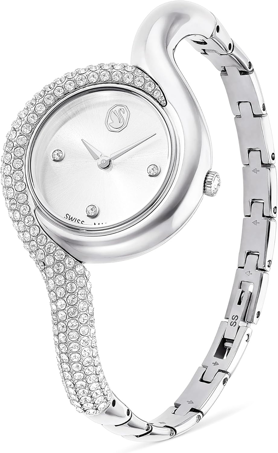 image:imageSwarovski Dextera Asymmetric Watch Swiss Made Metal Bracelet Silver Tone Stainless Steel
