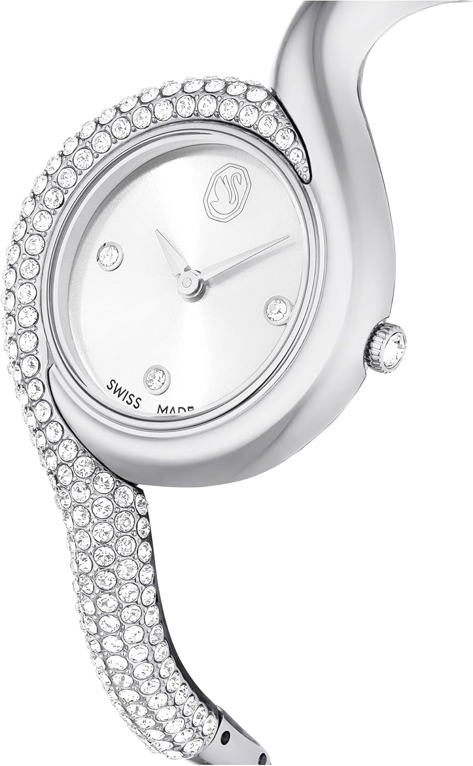 image:imageSwarovski Dextera Asymmetric Watch Swiss Made Metal Bracelet Silver Tone Stainless Steel