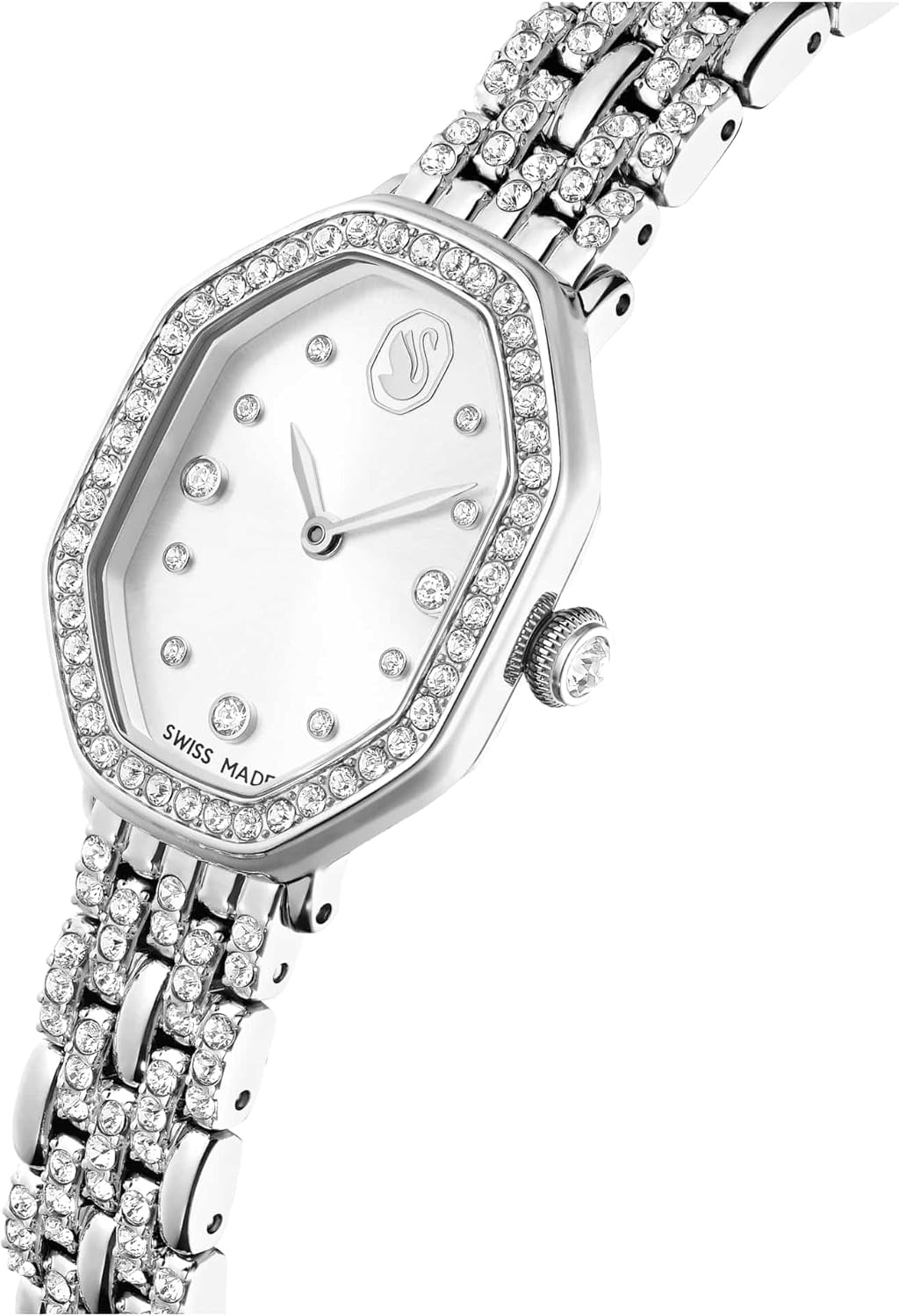image:imageSwarovski Dextera Octagon Watch Swiss Made Metal Bracelet Silver Tone Stainless Steel