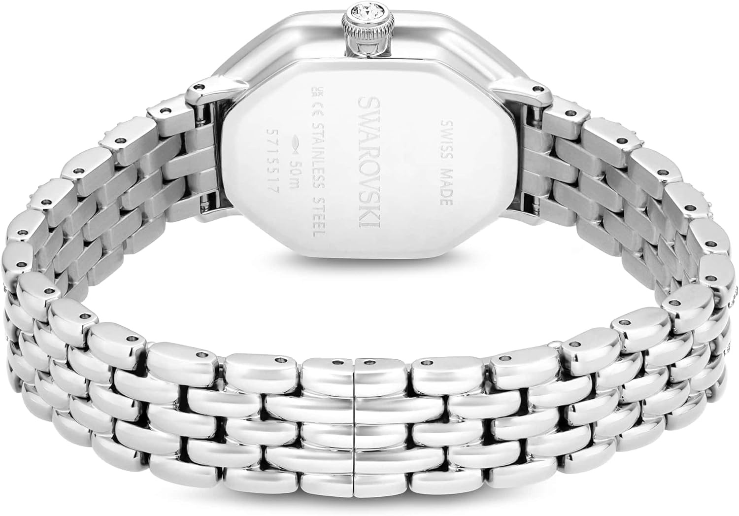 image:imageSwarovski Dextera Octagon Watch Swiss Made Metal Bracelet Silver Tone Stainless Steel
