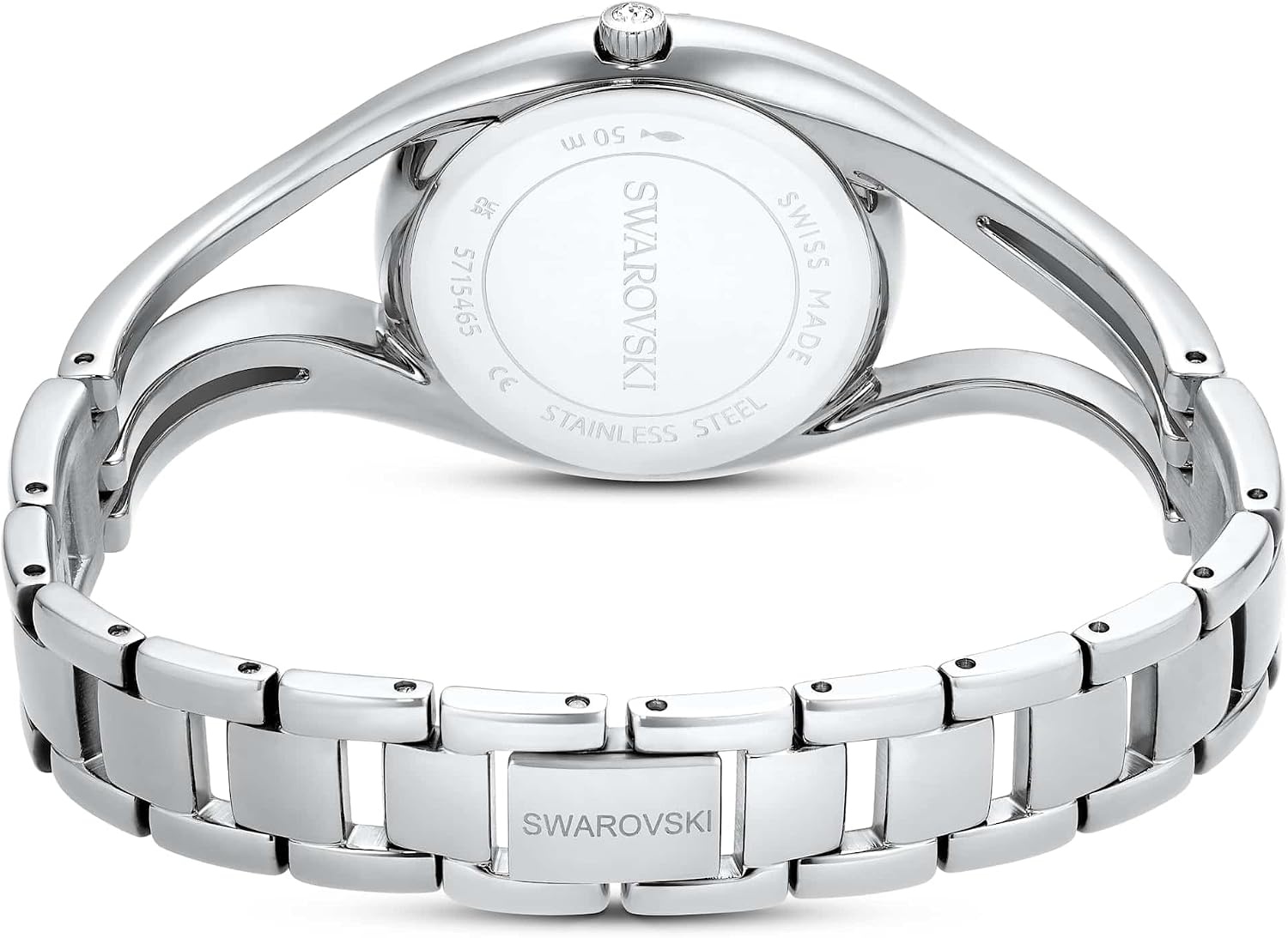 image:imageSwarovski Hyperbola Bangle Watch Swiss Made Metal Bracelet Silver Tone Stainless Steel