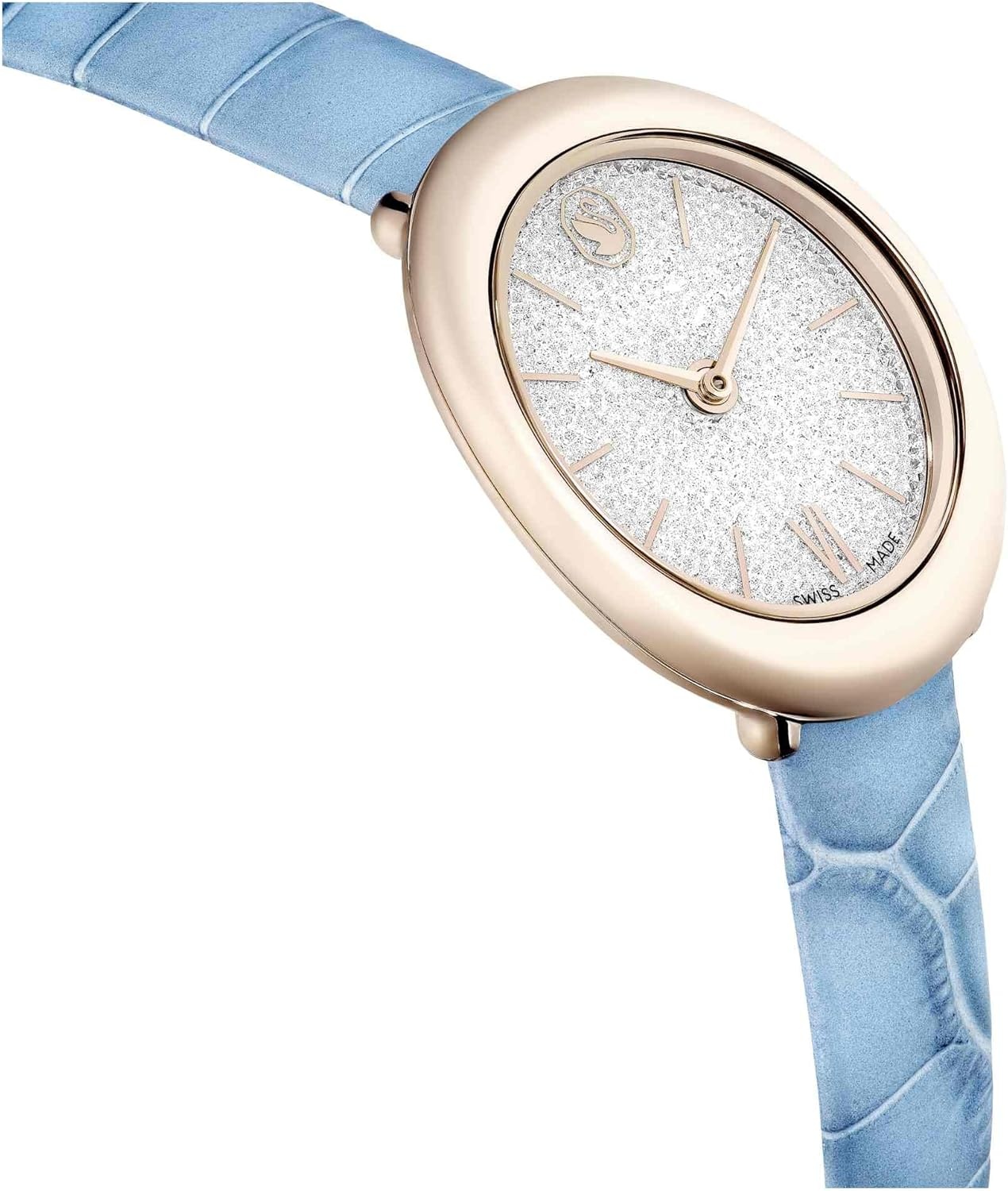 image:imageSwarovski Imber Watch Swiss Made Leather Strap Blue Champagne GoldTone Finish