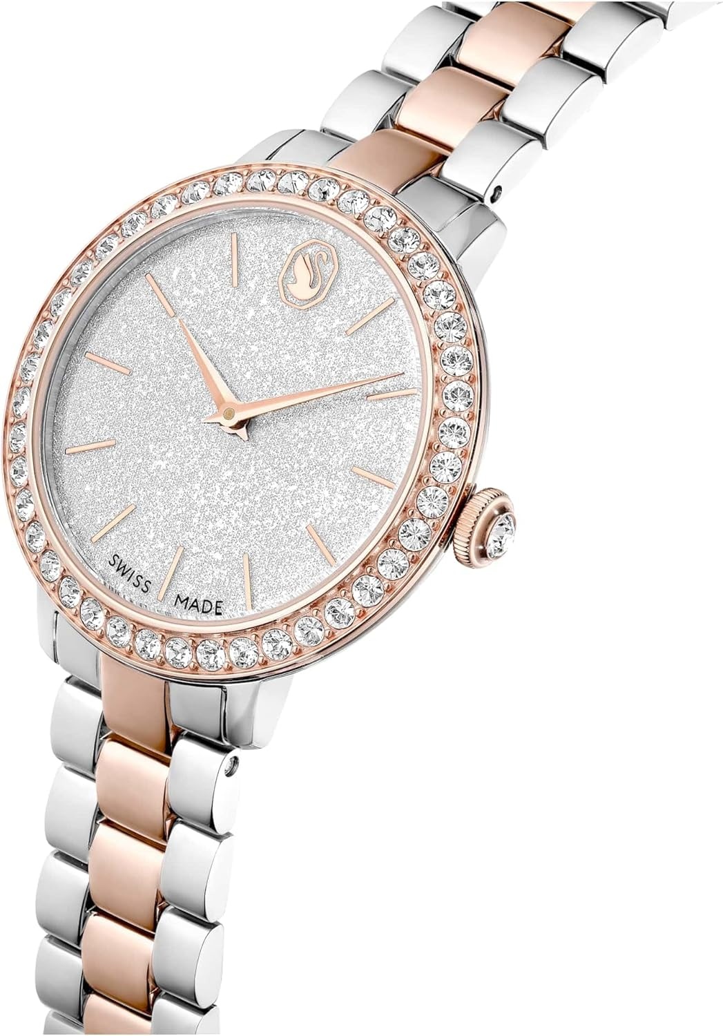 image:imageSwarovski Matrix 3Link Watch Swiss MadeMetal Bracelet Clear Crystals Rose GoldTone Finish Stainless SteelRoseGold Tone Finish