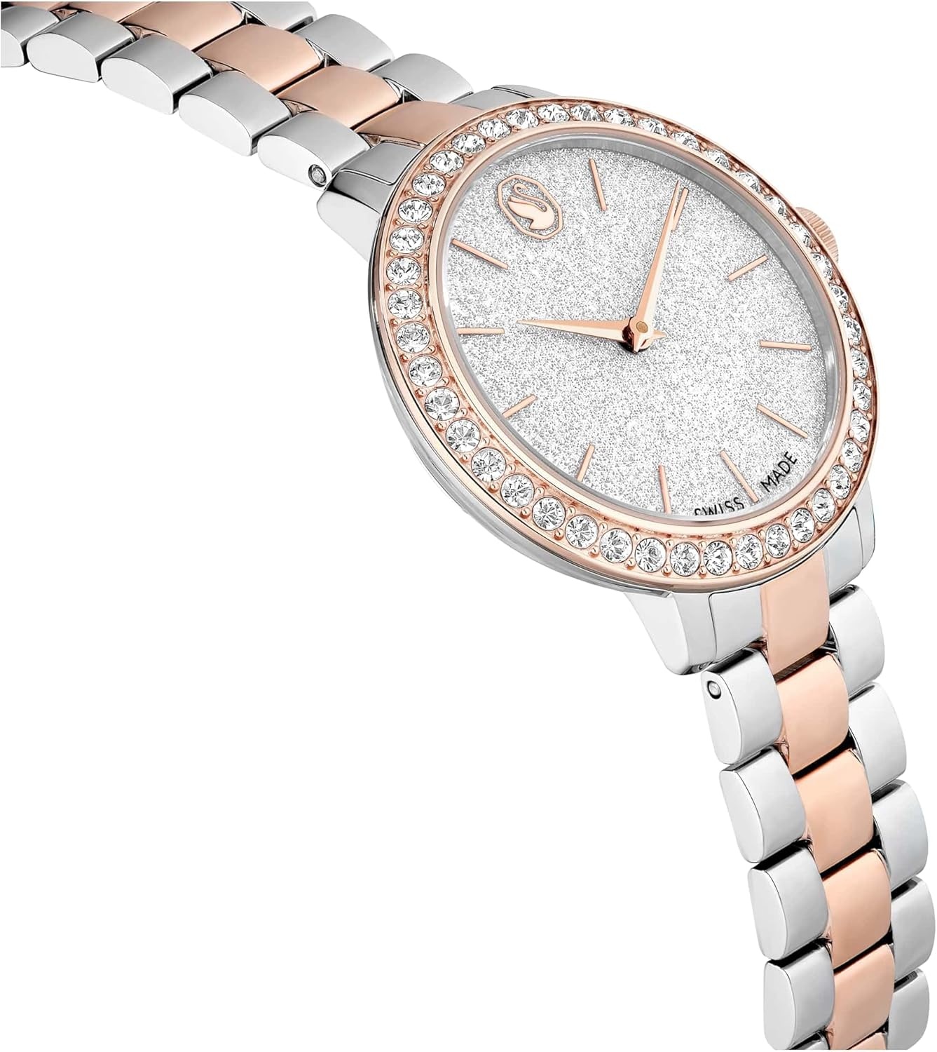 image:imageSwarovski Matrix 3Link Watch Swiss MadeMetal Bracelet Clear Crystals Rose GoldTone Finish Stainless SteelRoseGold Tone Finish