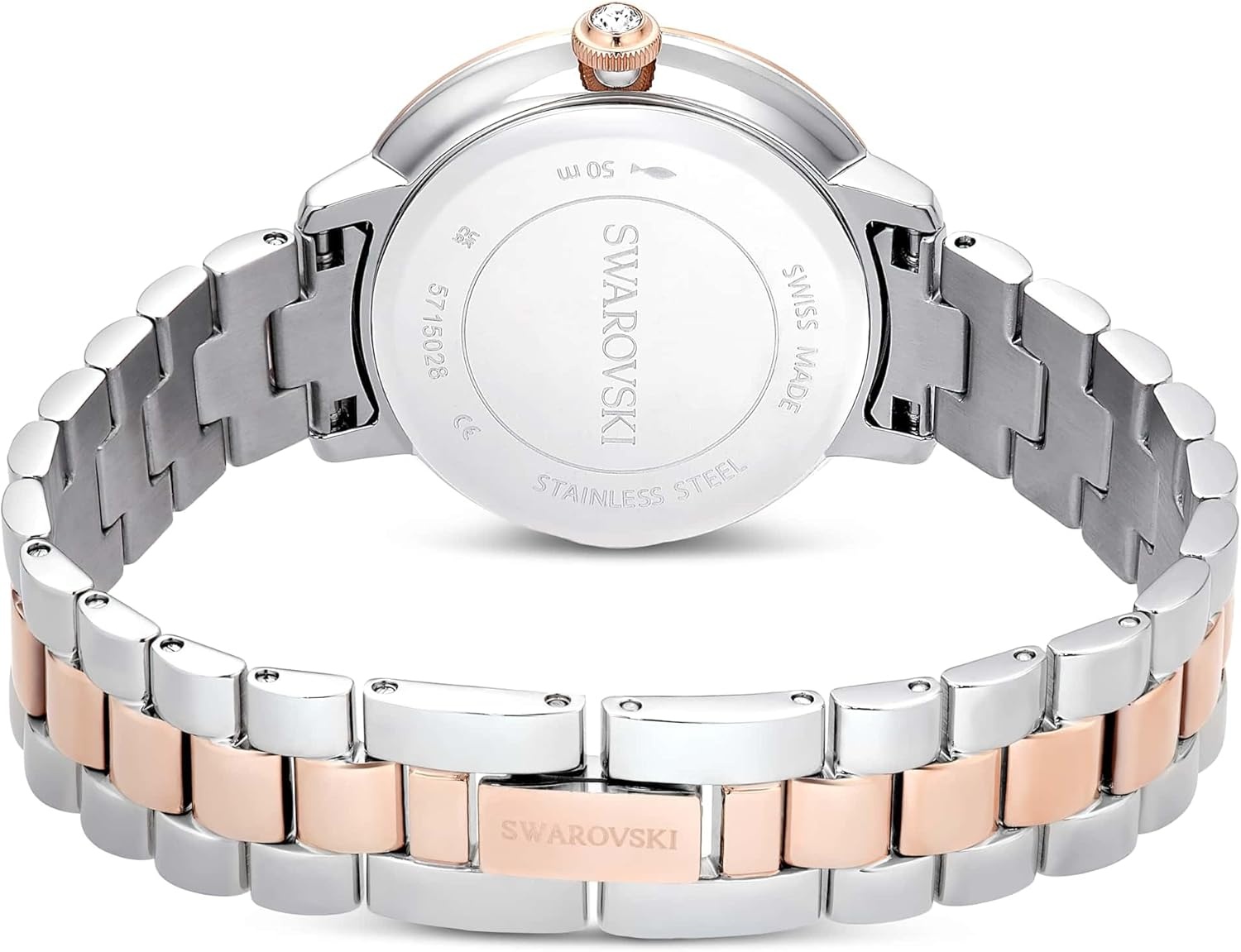 image:imageSwarovski Matrix 3Link Watch Swiss MadeMetal Bracelet Clear Crystals Rose GoldTone Finish Stainless SteelRoseGold Tone Finish