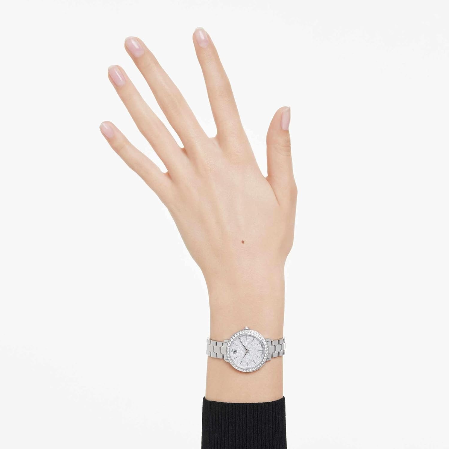 image:imageSwarovski Matrix 3Link Watch Swiss MadeMetal Bracelet Clear Crystals Rose GoldTone Finish Stainless SteelSilve Tone