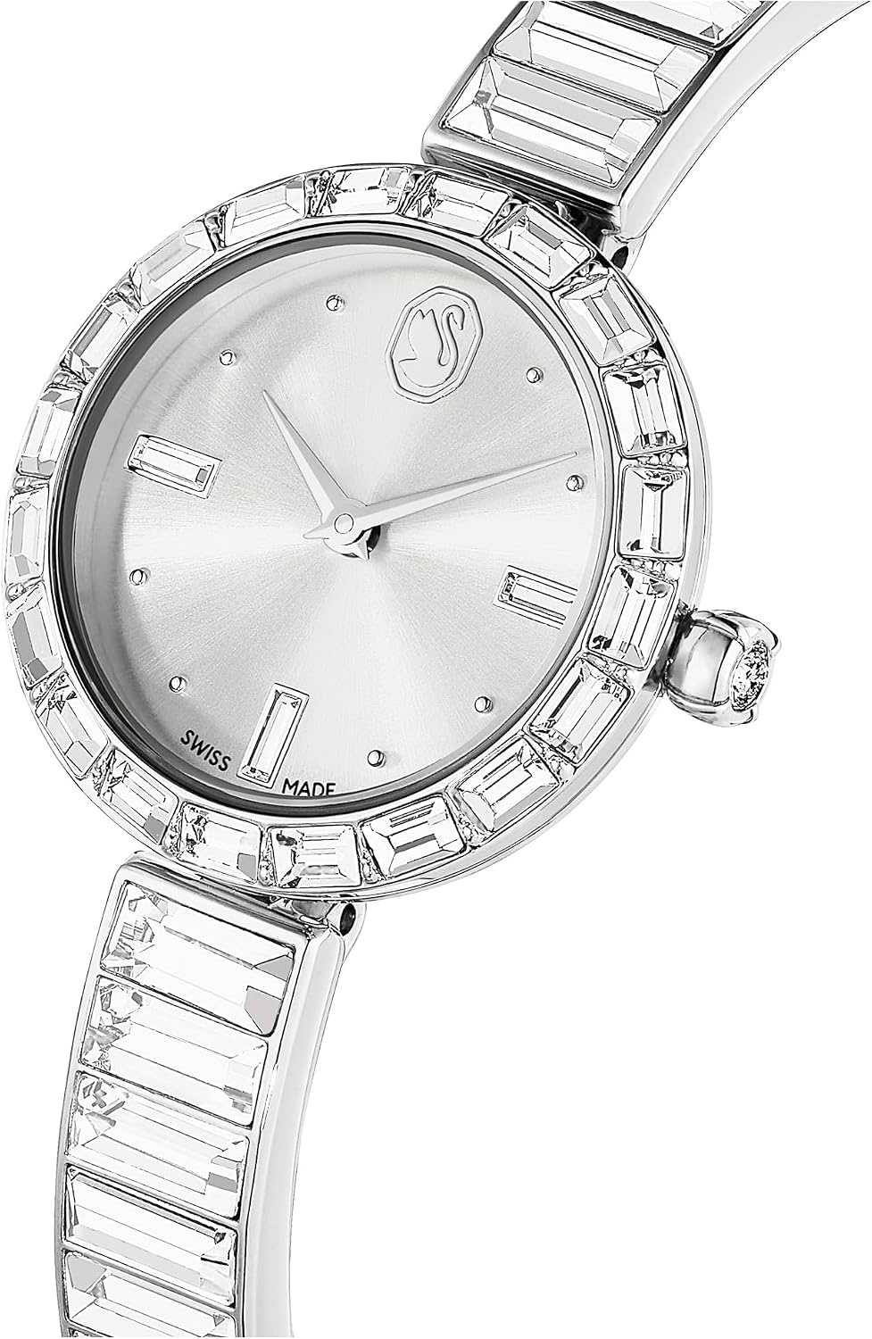 image:imageSwarovski Matrix Bangle Watch Swiss Made Crystal Bracelet Silver Tone Stainless SteelClear Crystal