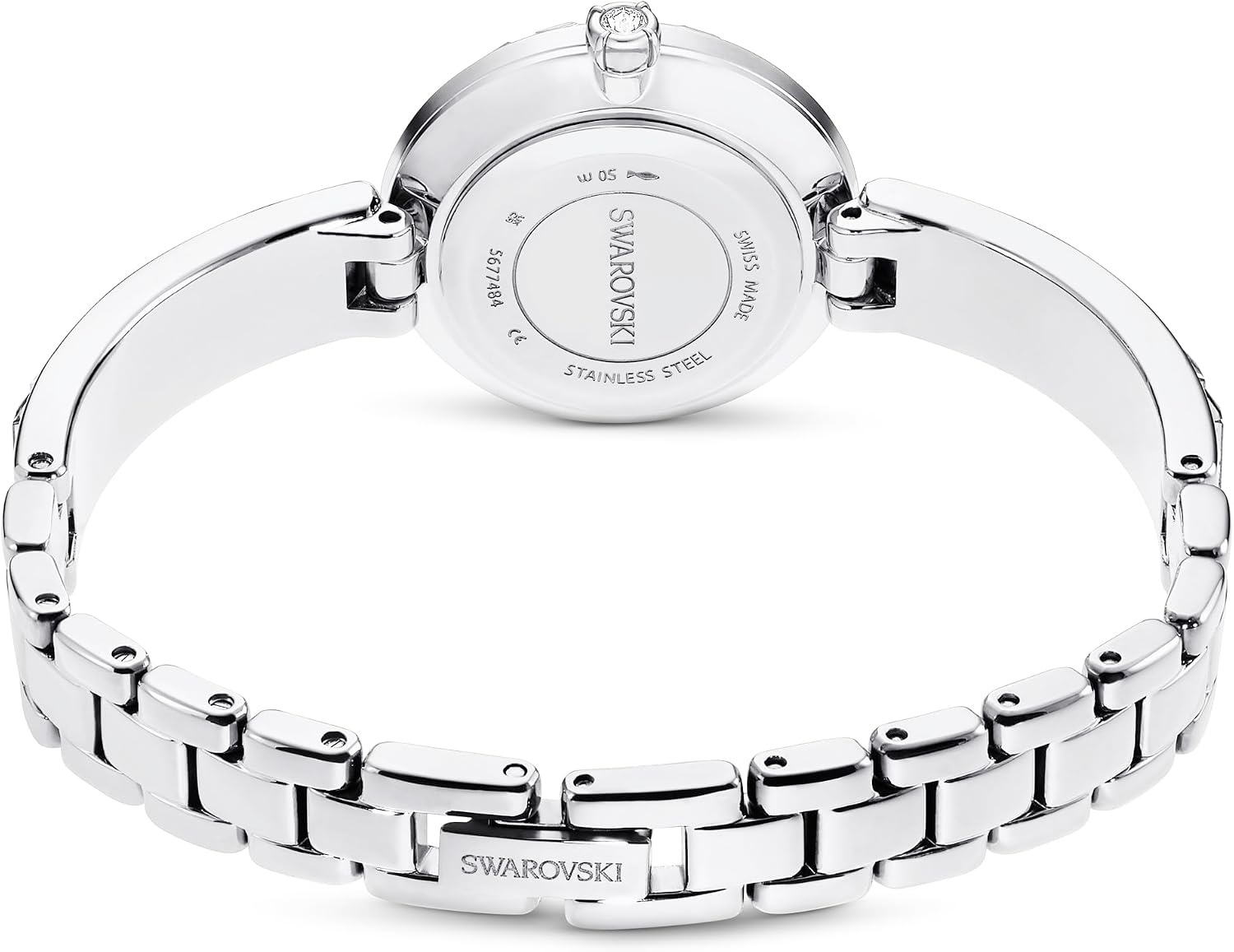 image:imageSwarovski Matrix Bangle Watch Swiss Made Crystal Bracelet Silver Tone Stainless SteelClear Crystal