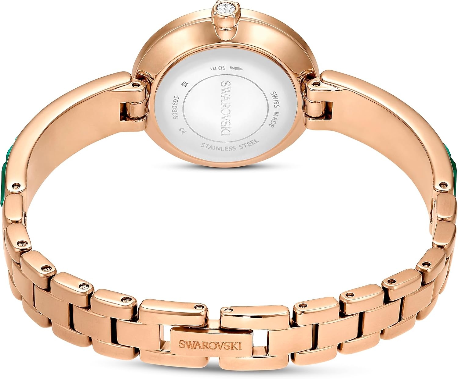 image:imageSwarovski Matrix Bangle Watch Swiss Made Crystal Bracelet Silver Tone Stainless SteelGreen Crystal