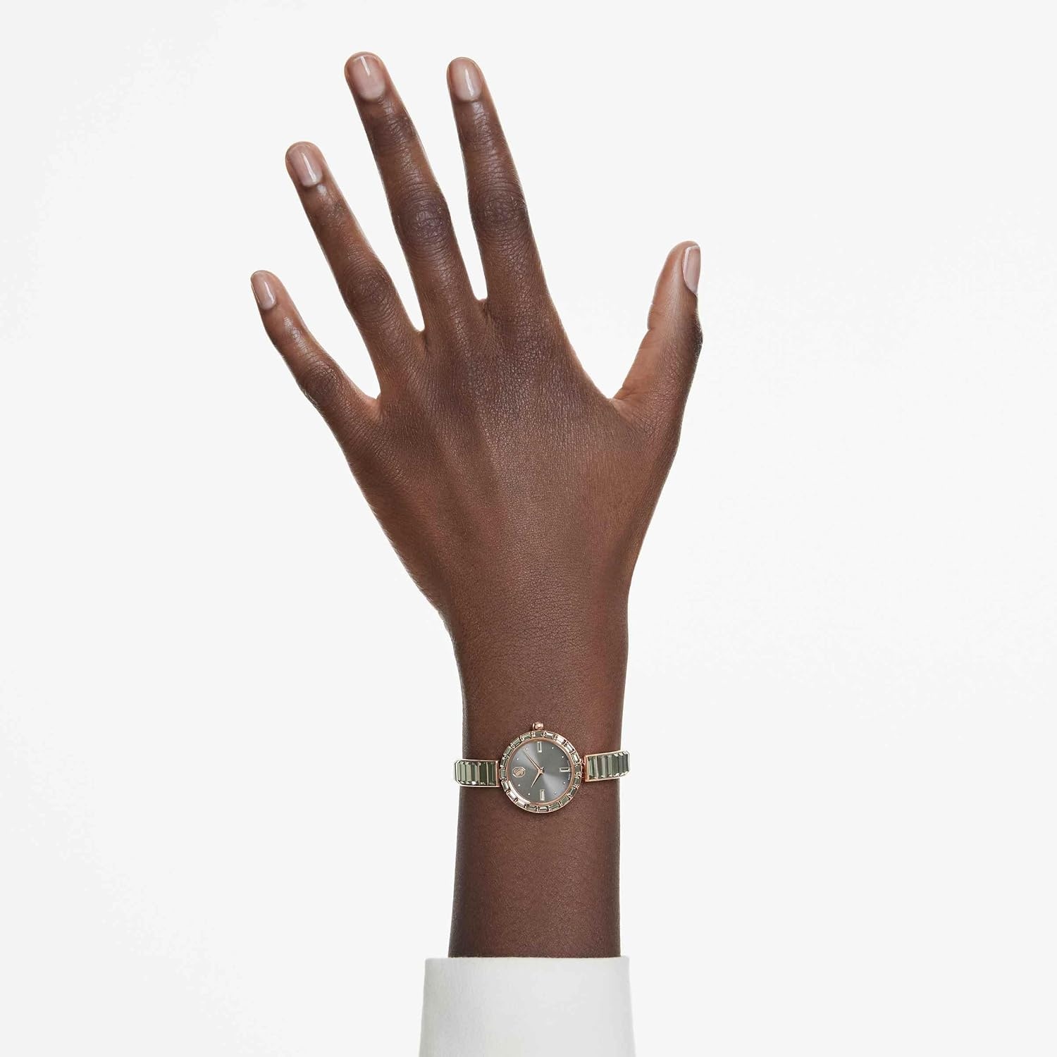 image:imageSwarovski Matrix Bangle Watch Swiss Made Crystal Bracelet Silver Tone Stainless SteelGrey Crystal