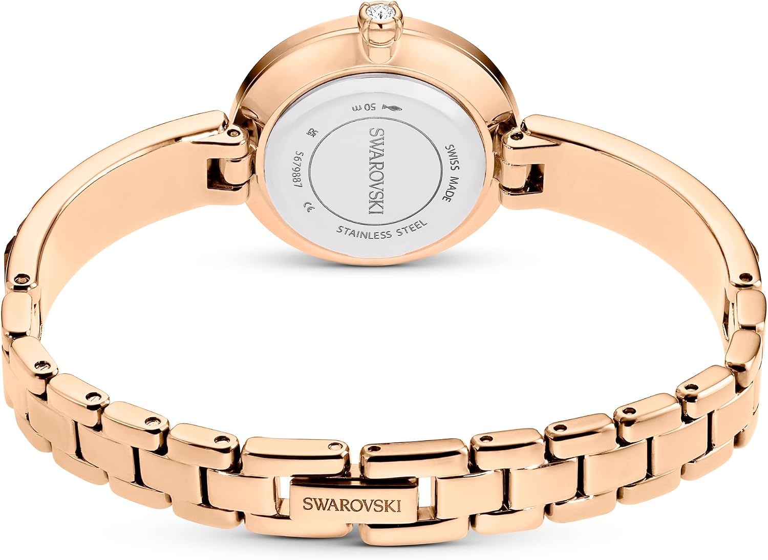 image:imageSwarovski Matrix Bangle Watch Swiss Made Crystal Bracelet Silver Tone Stainless SteelGrey Crystal