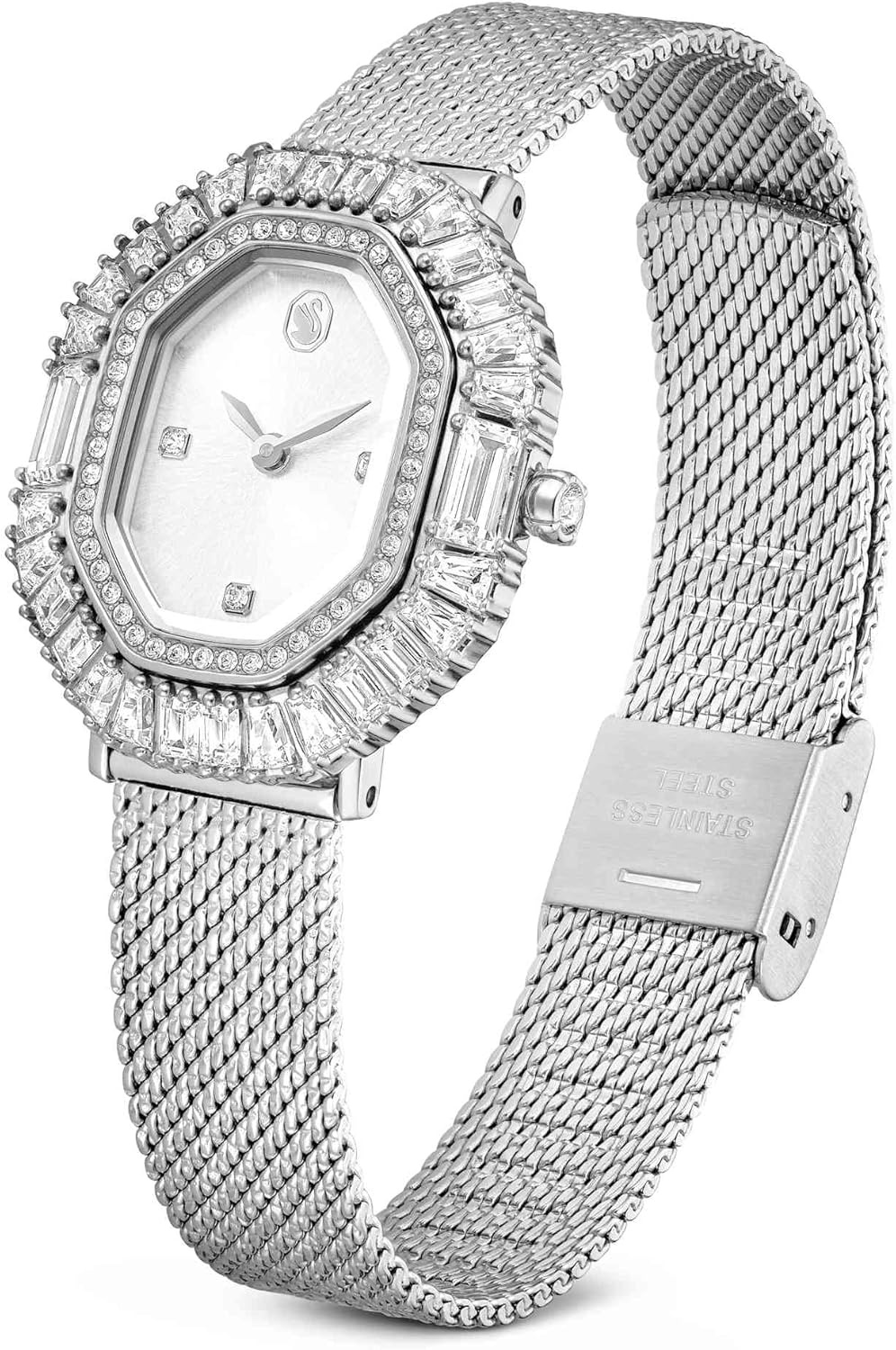 image:imageSwarovski Matrix Octagon Watch Swiss Made Clear Crystals GoldTone Stainless Steel FinishesClear Crystal Stainless Steel Finish