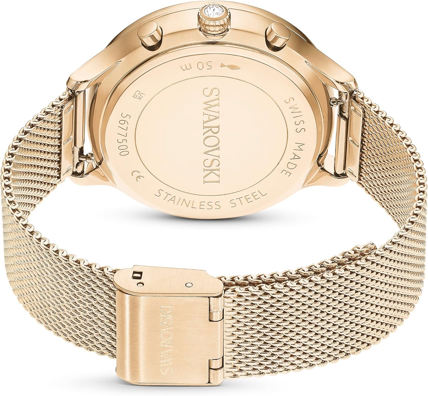 image:imageSwarovski Nova Chrono Watch Swiss Made Metal Bracelet Gold Tone Champagne GoldTone Finish