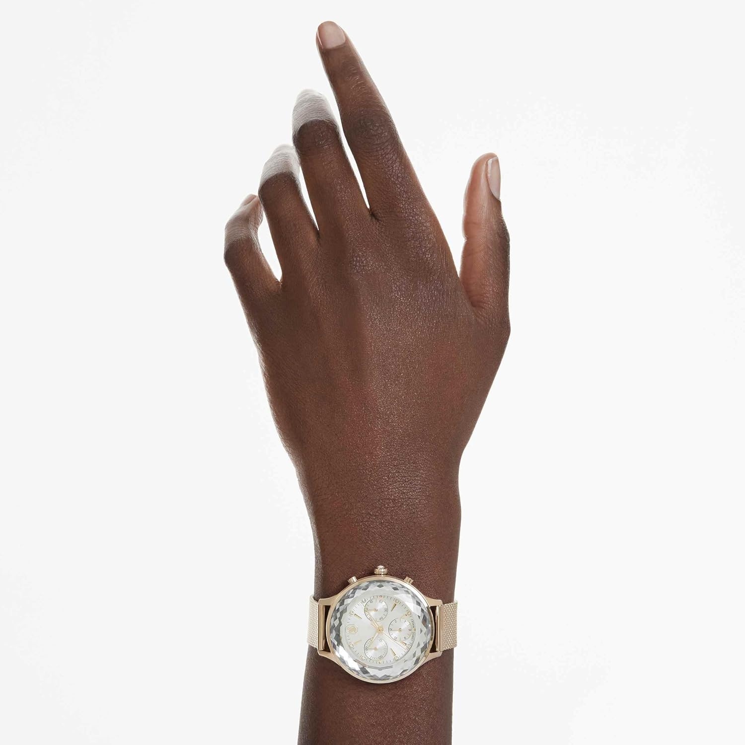 image:imageSwarovski Nova Chrono Watch Swiss Made Metal Bracelet Gold Tone Champagne GoldTone Finish