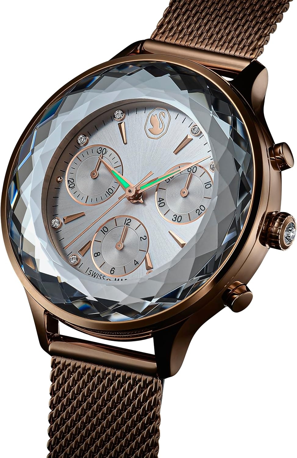 image:imageSwarovski Nova Chrono Watch Swiss Made Metal Bracelet Gold Tone Champagne GoldTone Finish