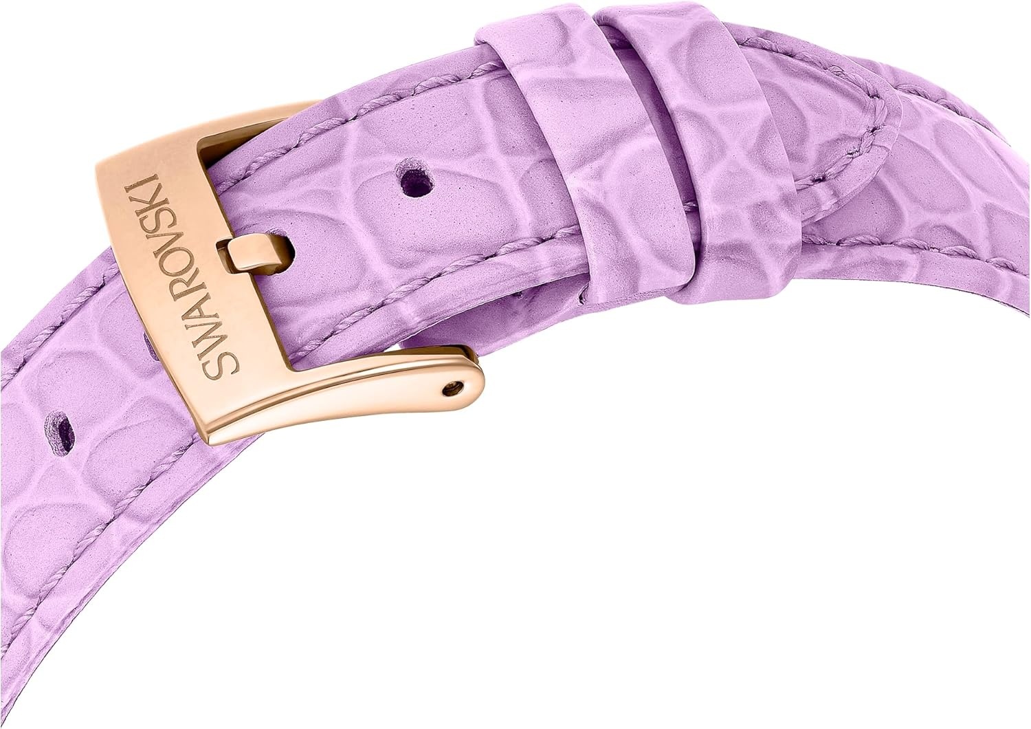 image:imageSwarovski Octea Chrono Watch Swiss Made Leather Strap Purple Rose GoldTone Finish