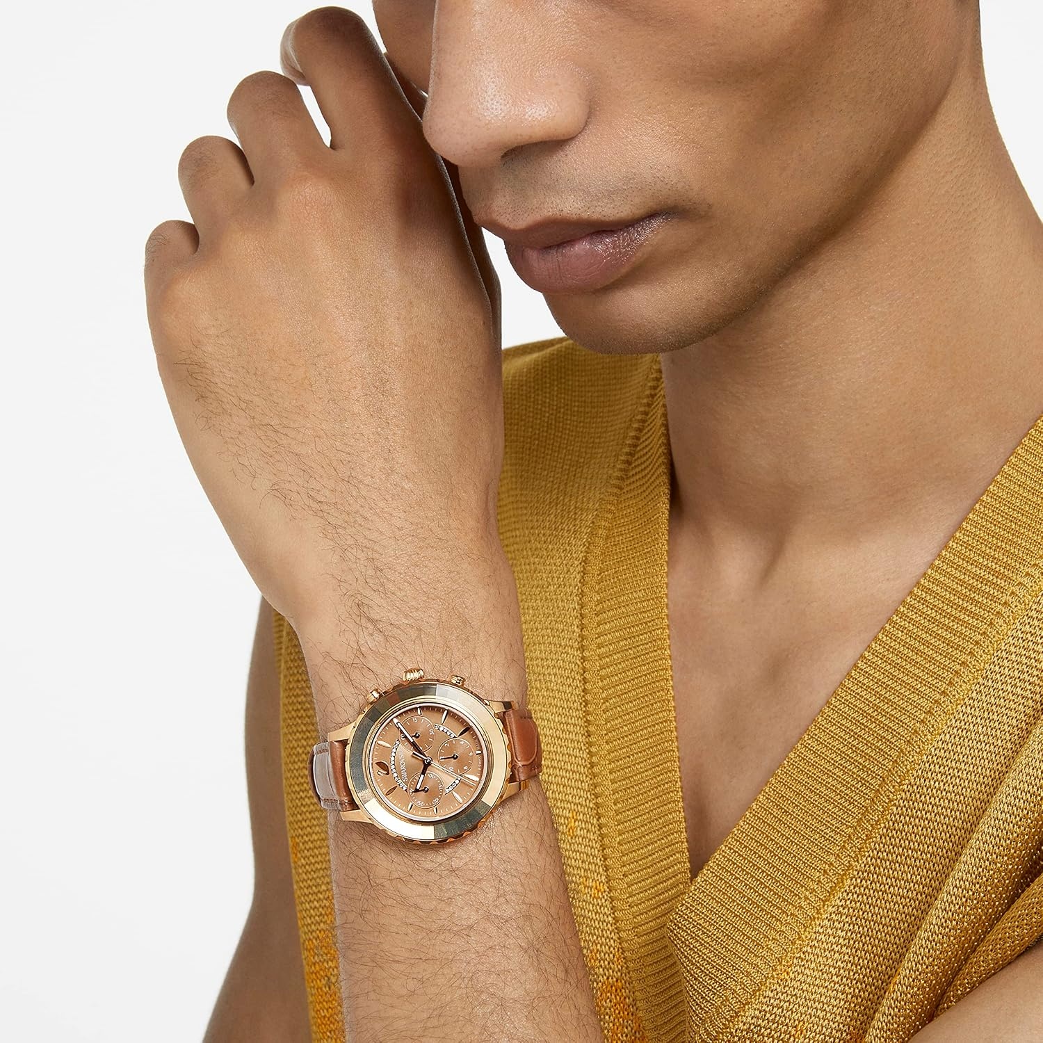 image:imageSwarovski Octea Lux Crystal Watch CollectionOctea Lux Chrono Gold Tone