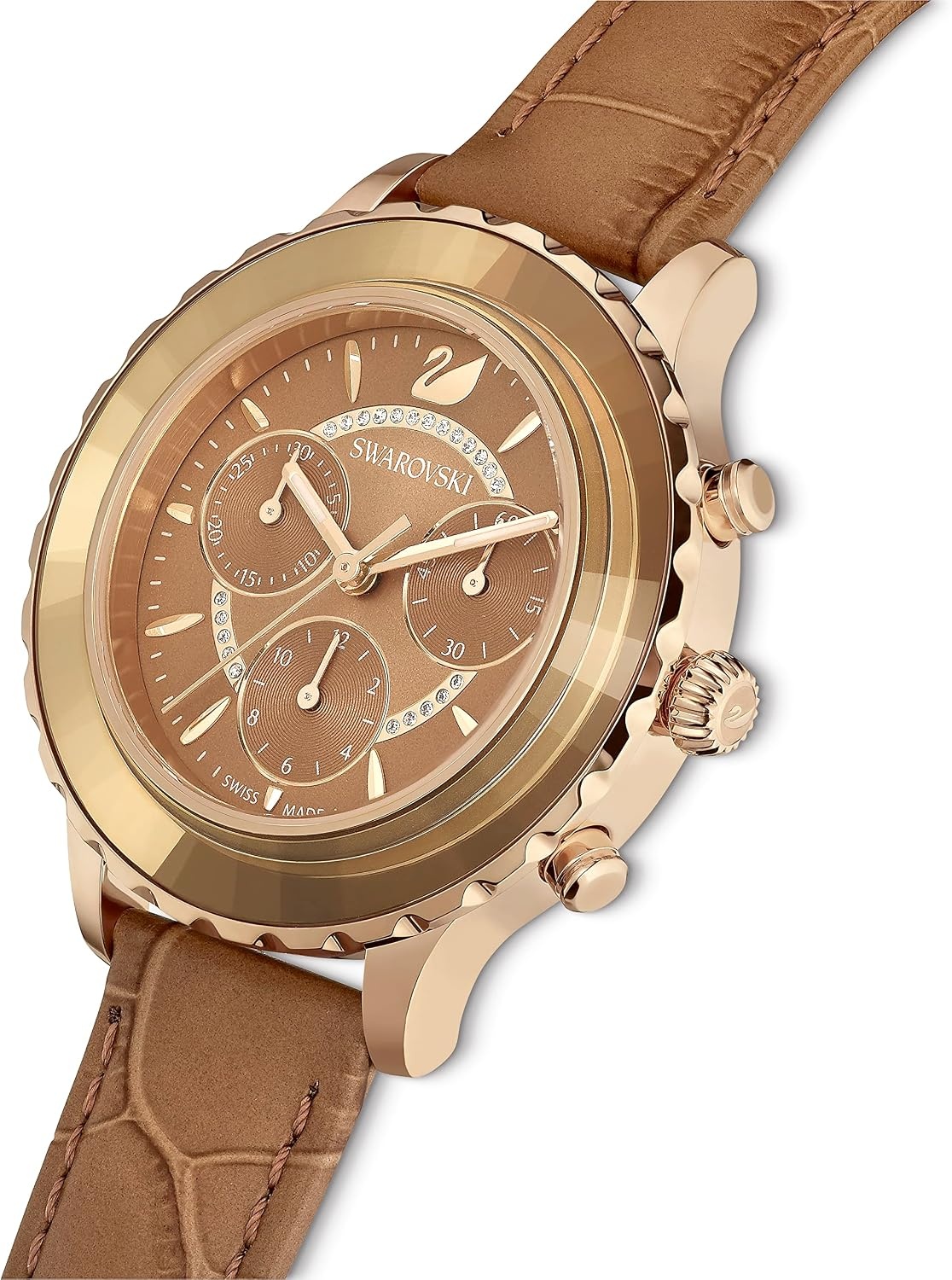 image:imageSwarovski Octea Lux Crystal Watch CollectionOctea Lux Chrono Gold Tone