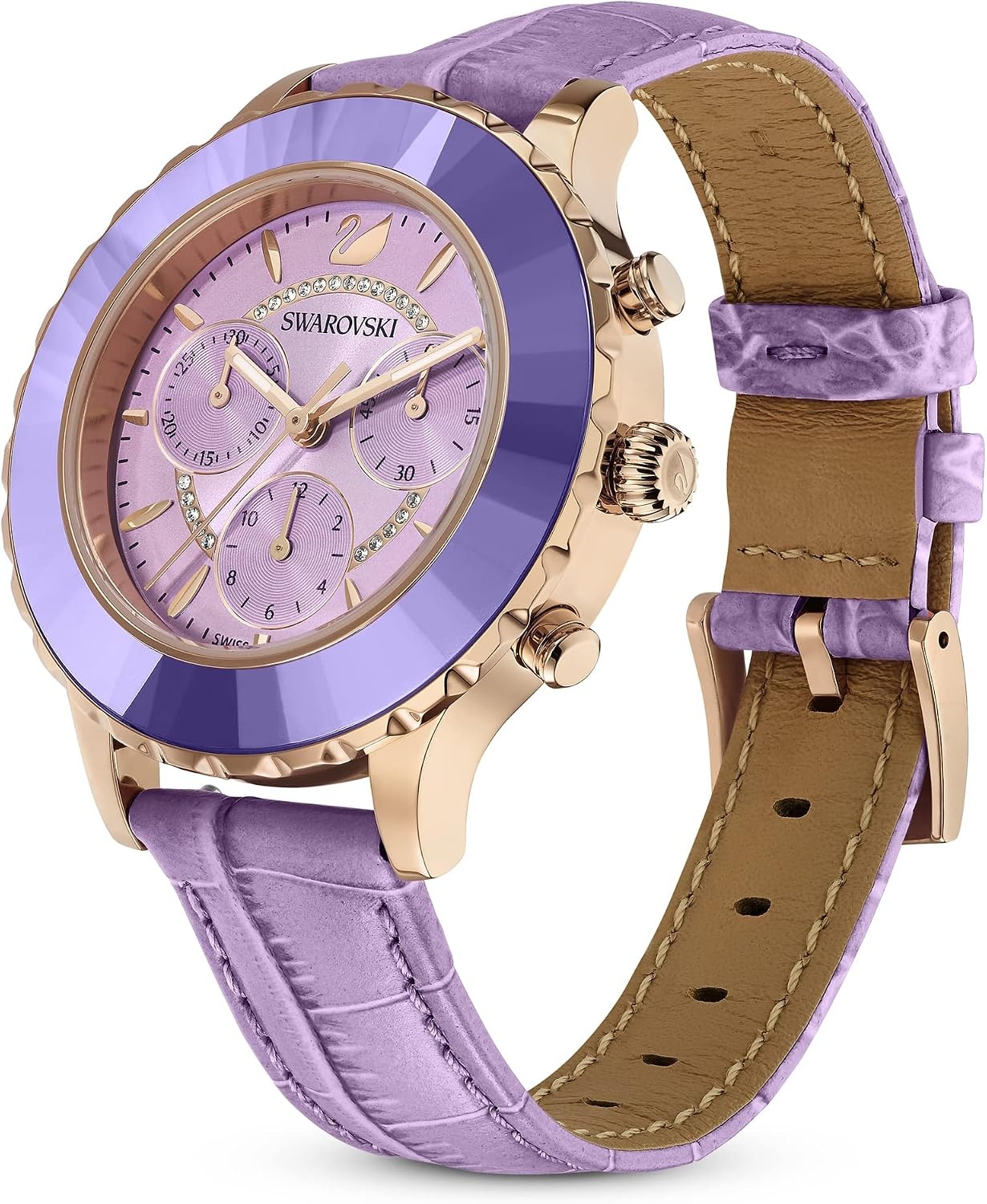 image:imageSwarovski Octea Lux Crystal Watch CollectionOctea Lux Chrono Purple