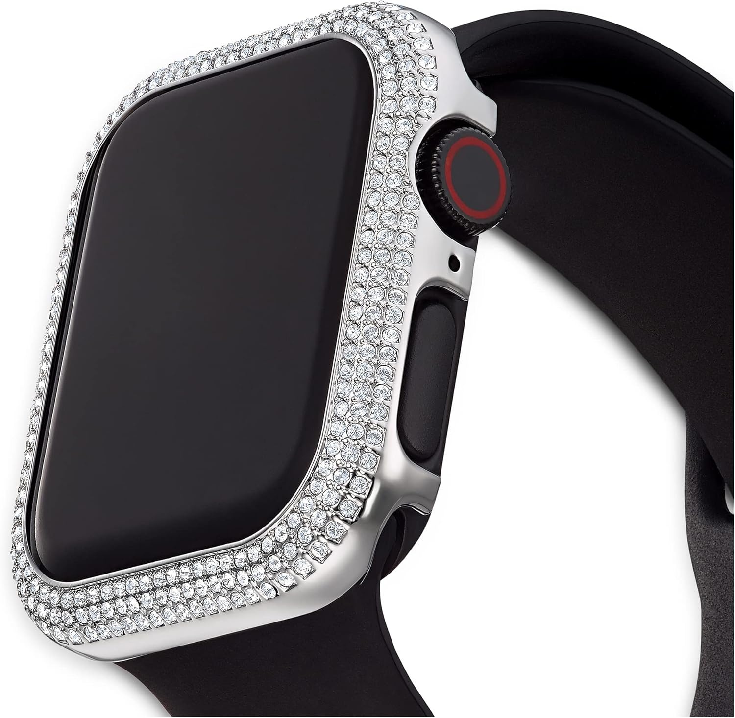 image:imageSwarovski Sparkling Smartwatch Case Compatible with Apple Watch Series 4 and 5 40mm RoseGold ToneSilver tone