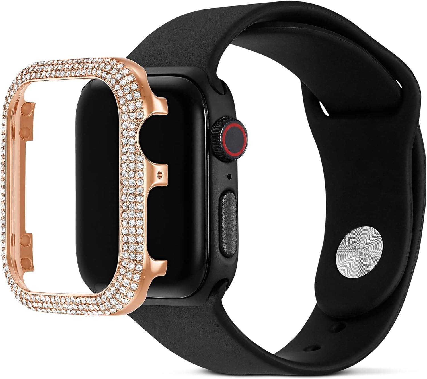 image:imageSwarovski Sparkling Smartwatch Case Compatible with Apple Watch Series 4 and 5 40mm RoseGold ToneSparkling Rose Gold Tone