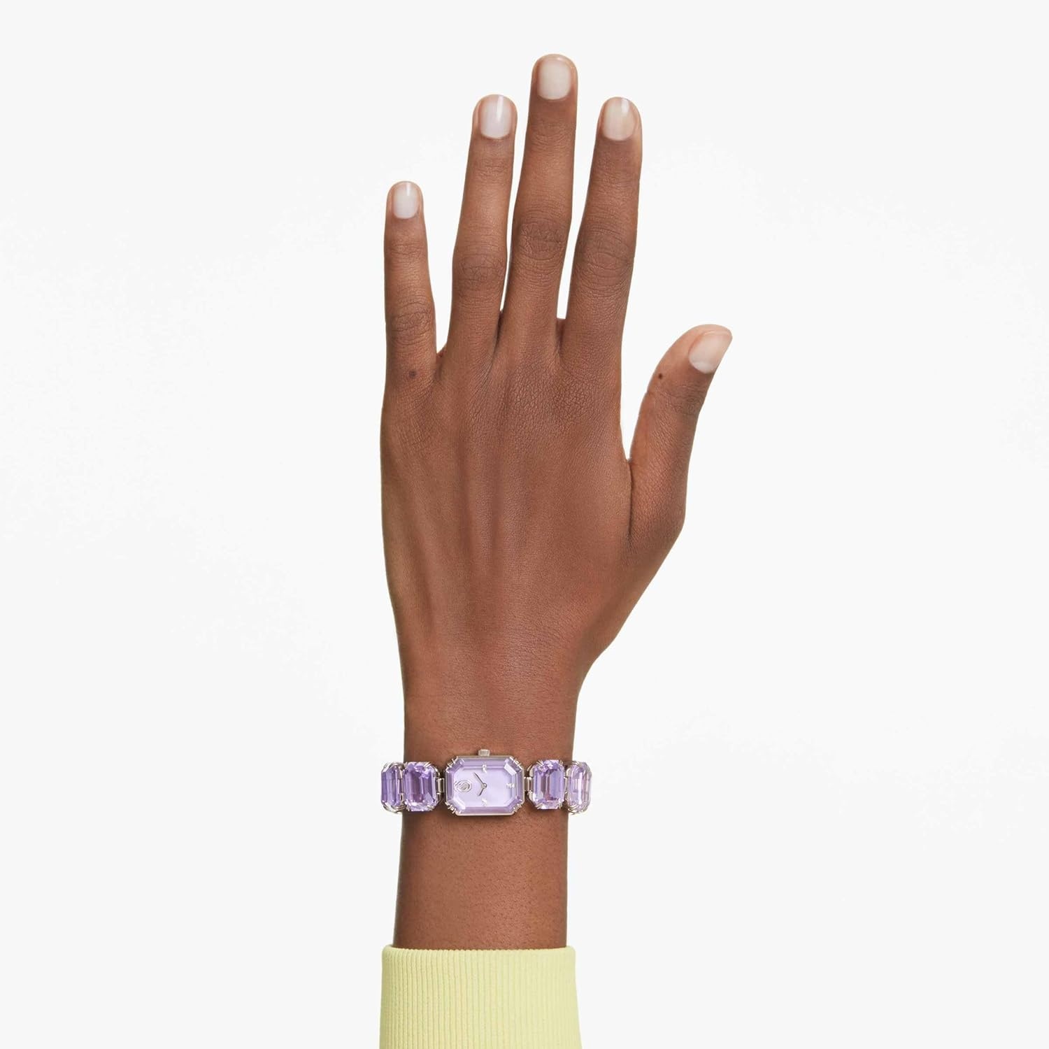 image:imageSwarovski Watch Octagon Cut Bracelet Purple Champagne GoldTone Finish