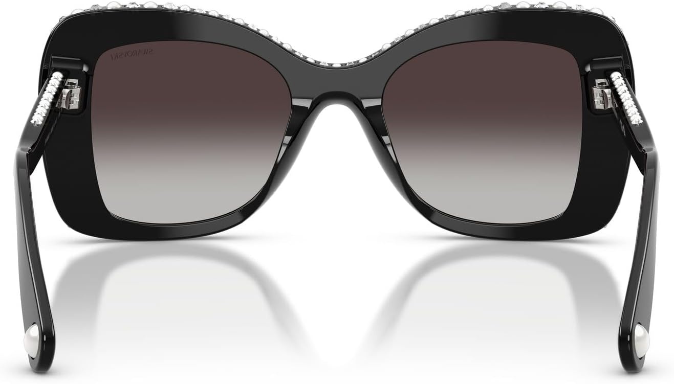 image:imageSwarovski Womens SK6062U Universal Fit Butterfly Sunglasses 51 mmBlackGradient Grey