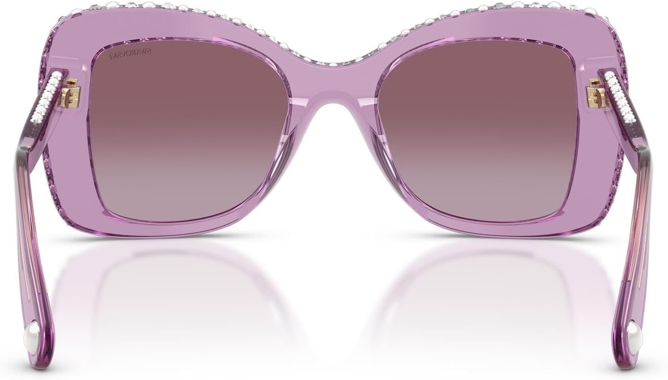 image:imageSwarovski Womens SK6062U Universal Fit Butterfly Sunglasses 51 mmTransparent AmethystViolet Gradient