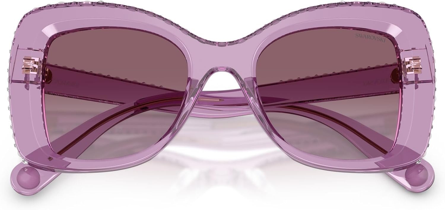 image:imageSwarovski Womens SK6062U Universal Fit Butterfly Sunglasses 51 mmTransparent AmethystViolet Gradient