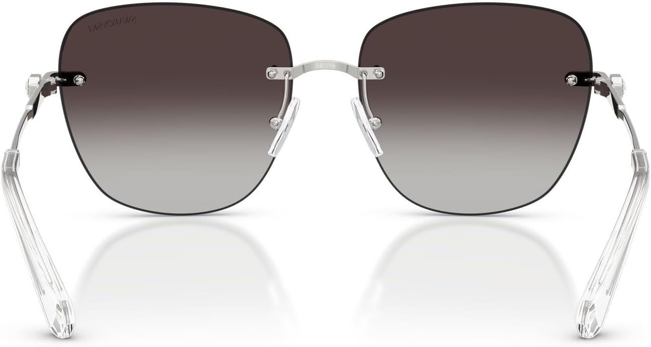 image:imageSwarovski Womens SK7043 Square Sunglasses58 mmSilverGradient Grey