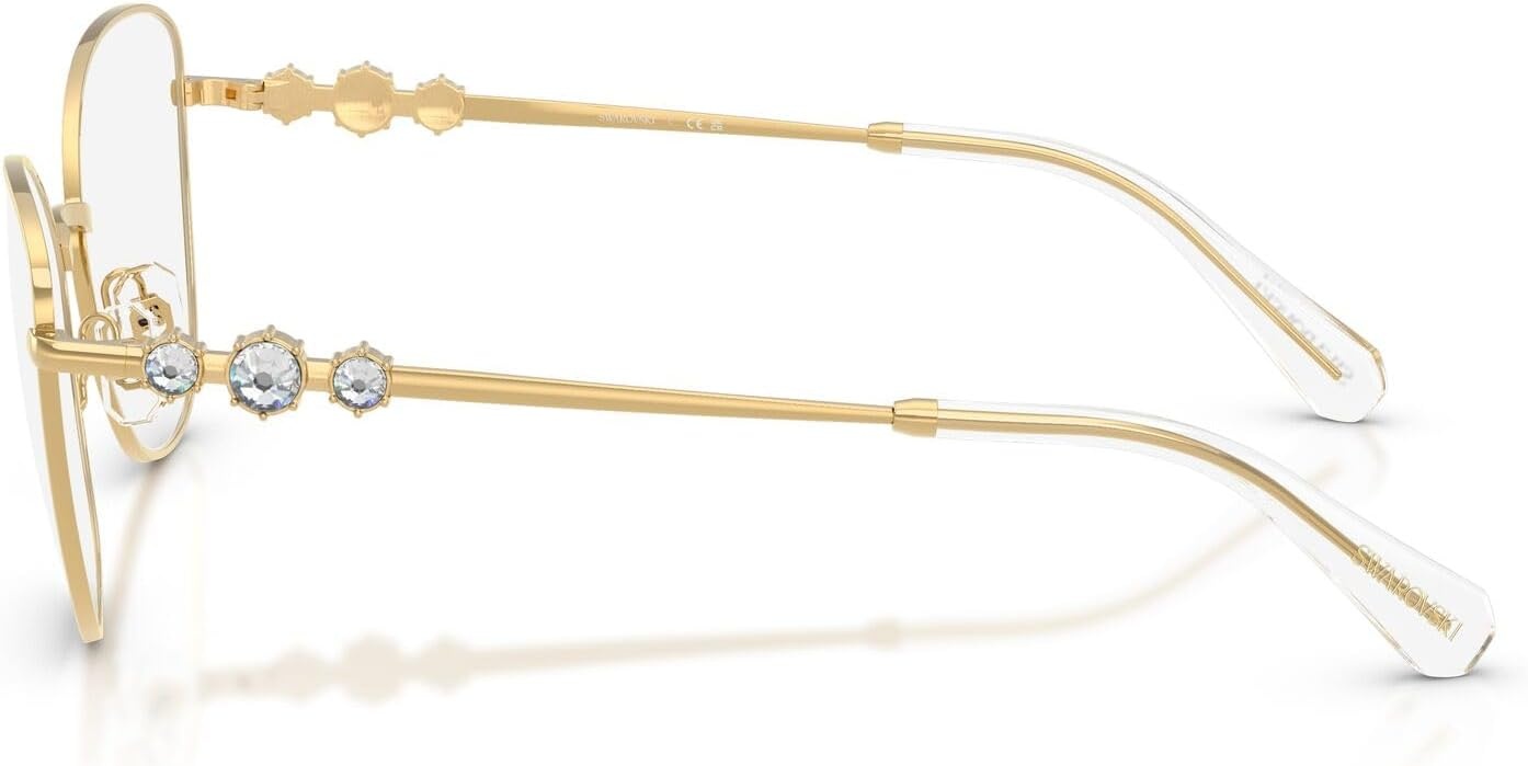 image:imageSwarovski Womens Sk1034 Cat Eye Prescription Eyewear FramesGoldDemo Lens