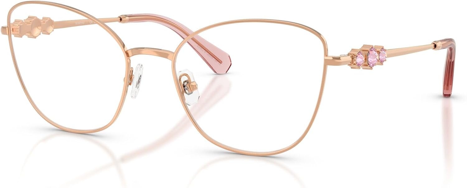 image:imageSwarovski Womens Sk1034 Cat Eye Prescription Eyewear FramesRose GoldDemo Lens