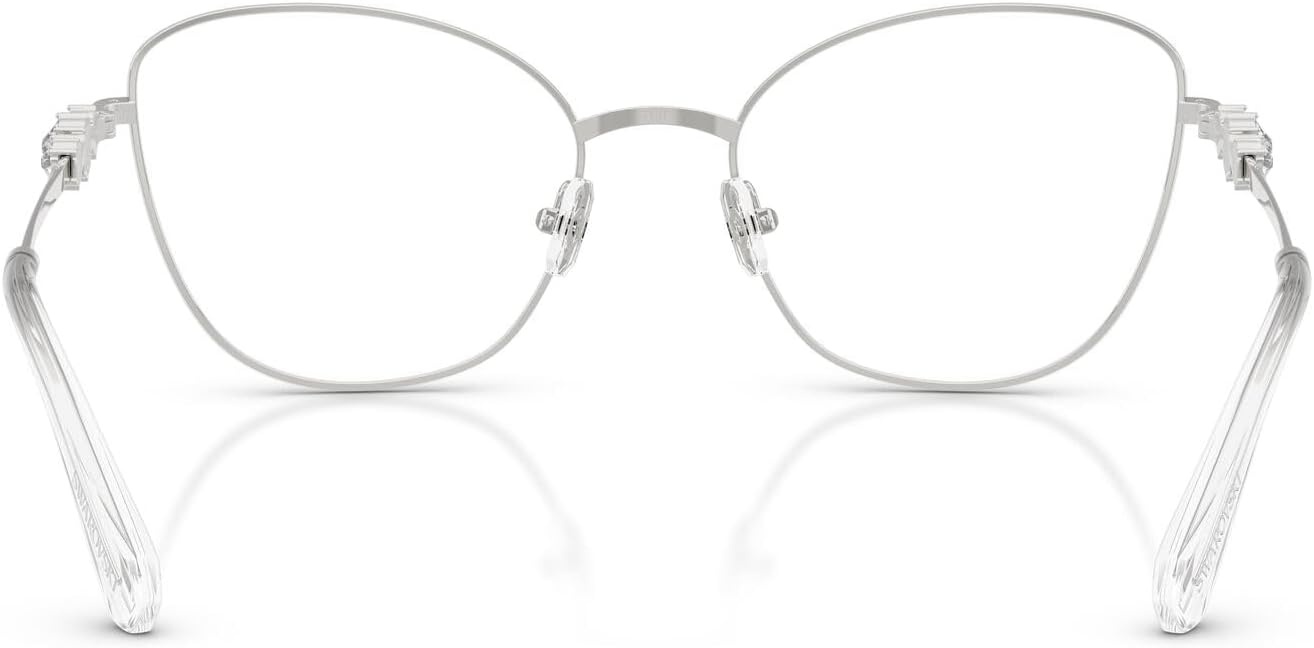 image:imageSwarovski Womens Sk1034 Cat Eye Prescription Eyewear FramesSilverDemo Lens
