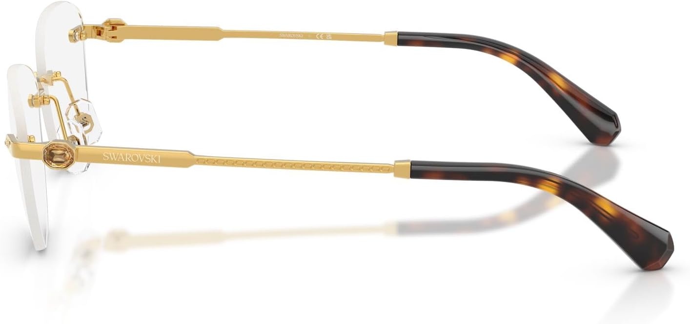 image:imageSwarovski Womens Sk1035d Oval Prescription Eyewear FramesDark GoldDemo Lens