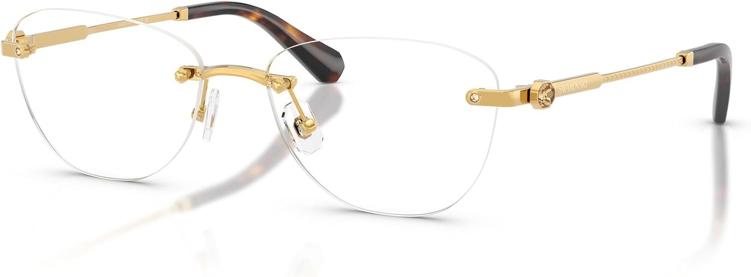 image:imageSwarovski Womens Sk1035d Oval Prescription Eyewear FramesDark GoldDemo Lens
