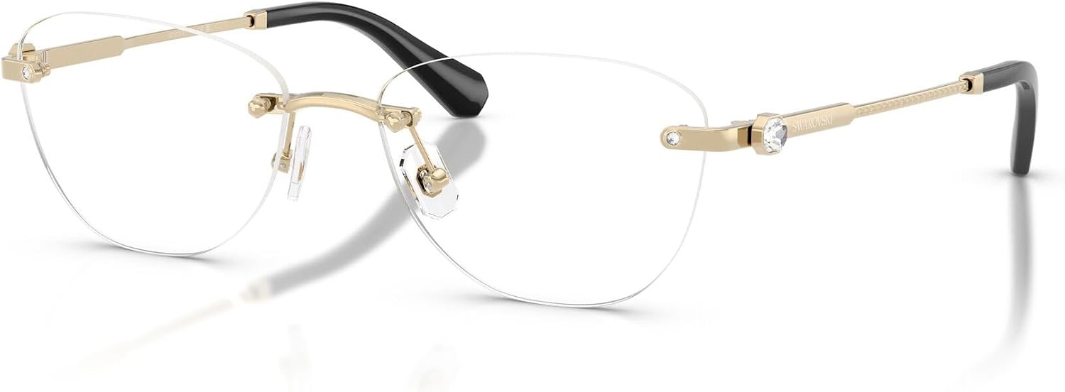 image:imageSwarovski Womens Sk1035d Oval Prescription Eyewear FramesPale GoldDemo Lens