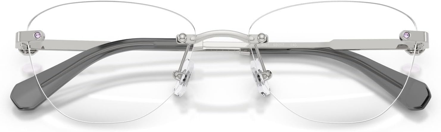 image:imageSwarovski Womens Sk1035d Oval Prescription Eyewear FramesSilverDemo Lens