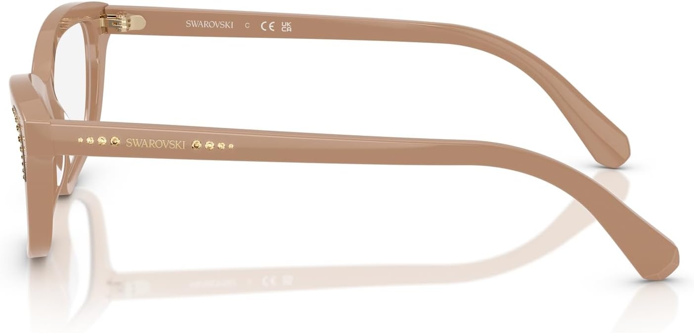 image:imageSwarovski Womens Sk2034 Square Prescription Eyewear FramesBeigeDemo Lens