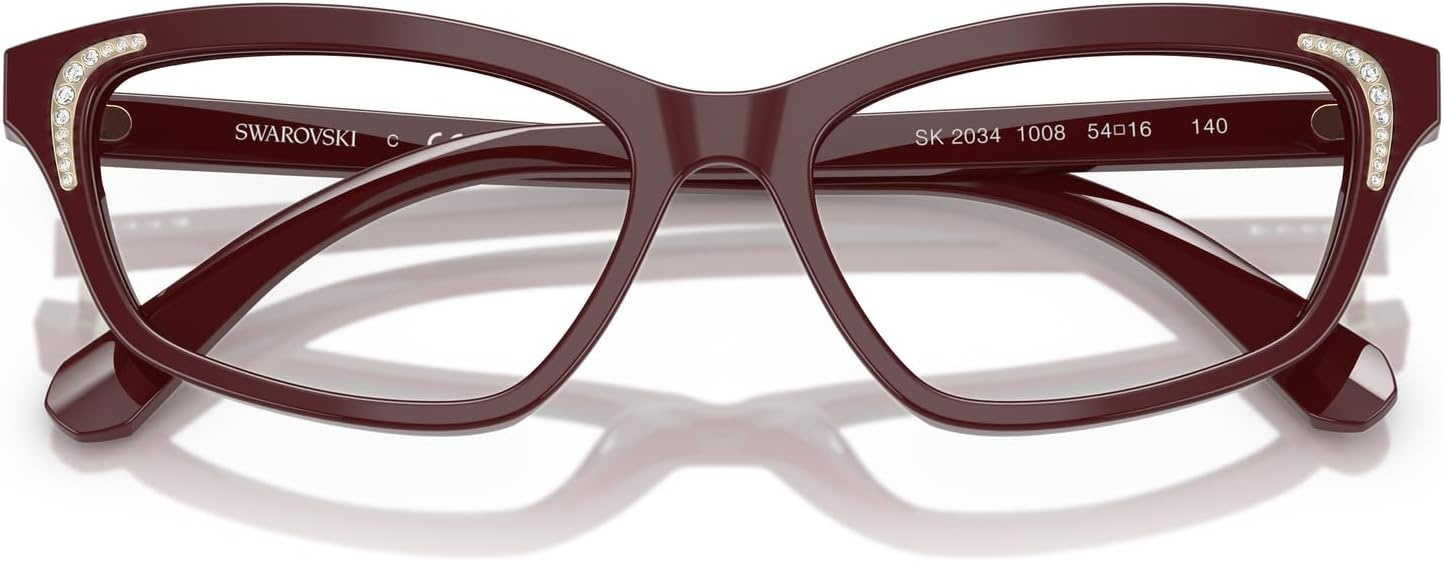 image:imageSwarovski Womens Sk2034 Square Prescription Eyewear FramesBlueDemo Lens