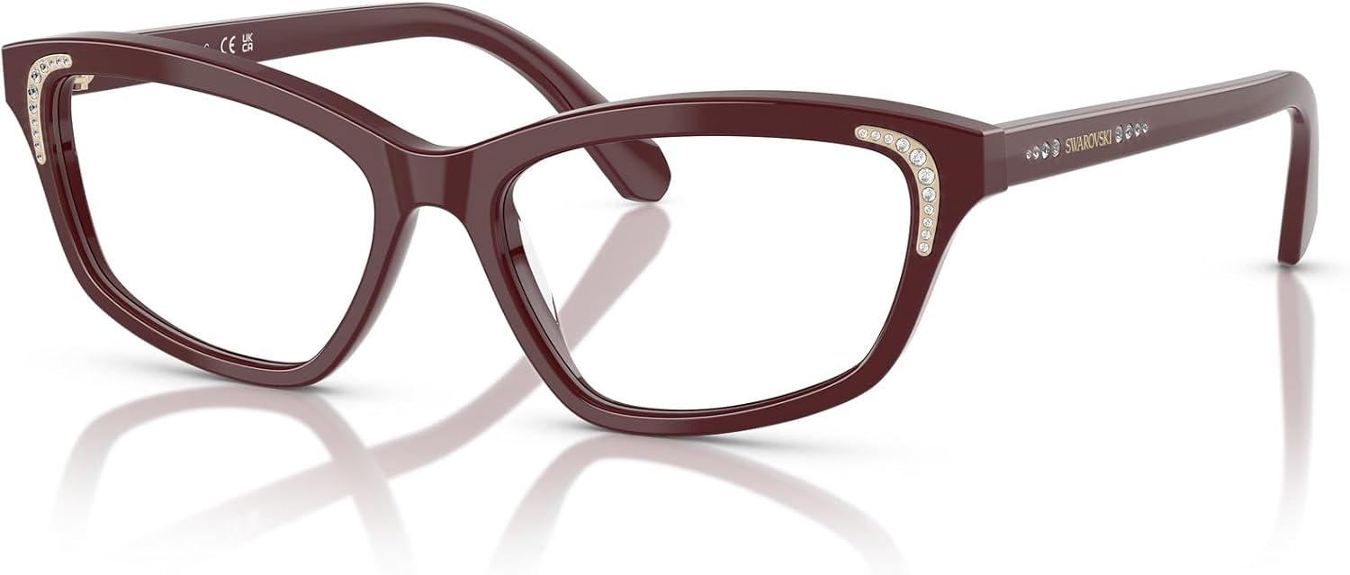 image:imageSwarovski Womens Sk2034 Square Prescription Eyewear FramesBlueDemo Lens