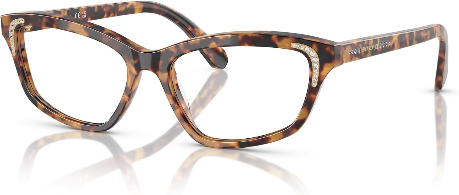 image:imageSwarovski Womens Sk2034 Square Prescription Eyewear FramesBurgundyDemo Lens