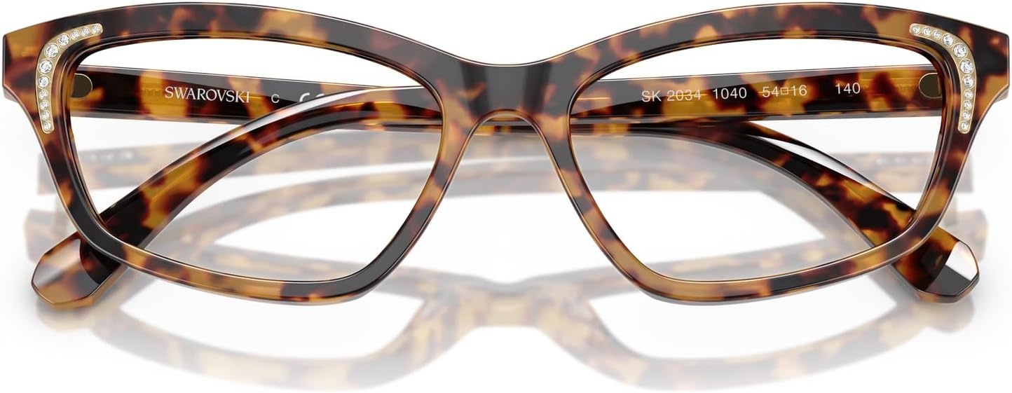 image:imageSwarovski Womens Sk2034 Square Prescription Eyewear FramesBurgundyDemo Lens