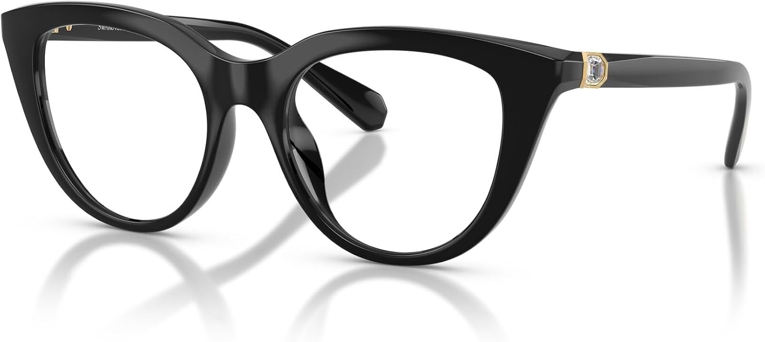 image:imageSwarovski Womens Sk2052 Cat Eye Prescription Eyewear FramesBlackDemo Lens