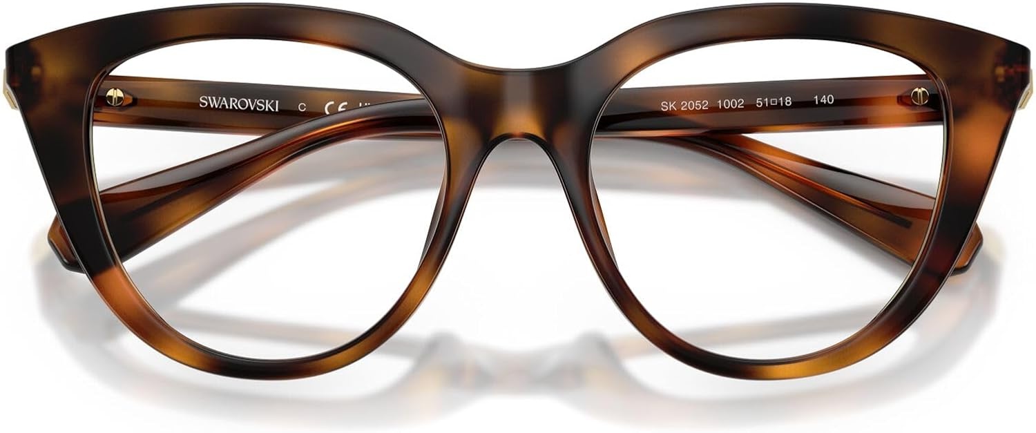 image:imageSwarovski Womens Sk2052 Cat Eye Prescription Eyewear FramesHavanaDemo Lens